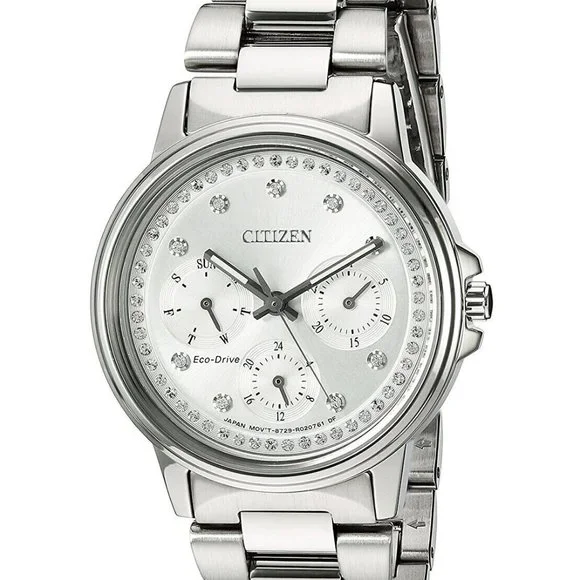 Sale! Citizen Womens Diamond 36mm Watch New Citizen Eco-Drive Women J710-S097606 Dress Pave Blue Dial  main image 4